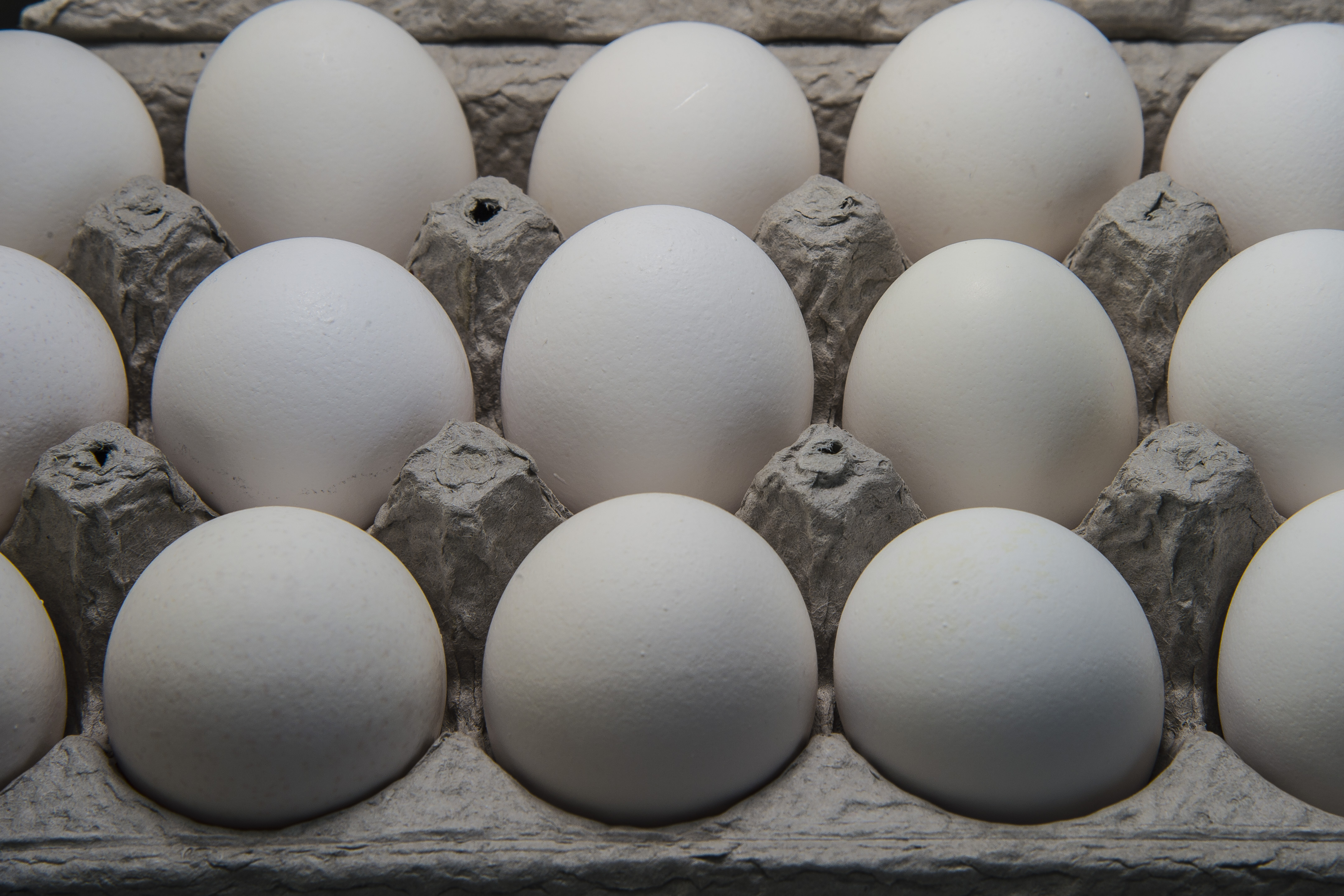 A tray of eggs.