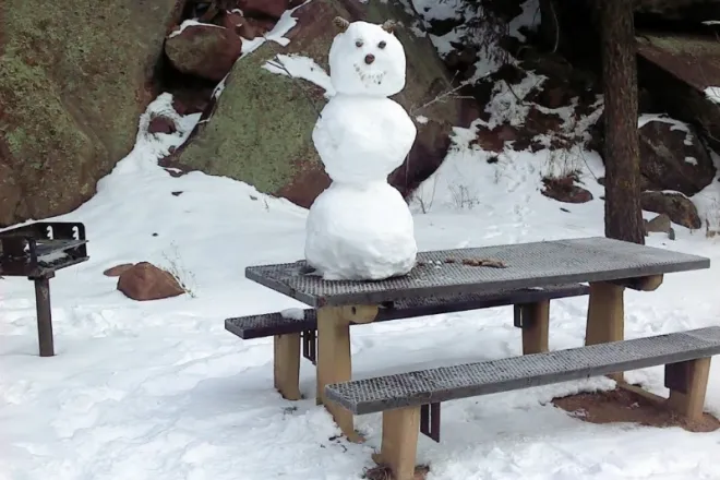 PICT Snowman Camping Picnic Table - CPW