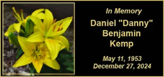 Memorial photo for Daniel ‘Danny’ Benjamin Kemp