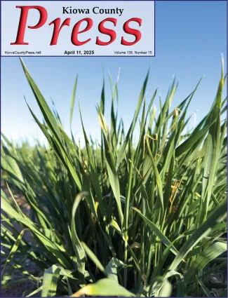 Photo of the week from the April 11, 2025, edition of the Kiowa County Press in Eads, Colorado -  Hoping for a wet spring and good wheat harvest - Chris Sorensen.