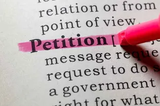 PROMO Government - Petition Signature Words - iStock - Devonyu