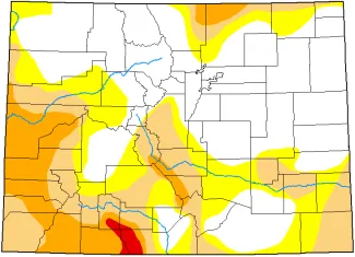 Map of Colorado drought conditions as of May 10, 2025 - National Drought Mitigation Center