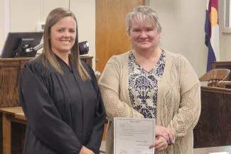 Judge Tarryn L. Johnson & Adrienne Yates - Courtesy Tina Adamson